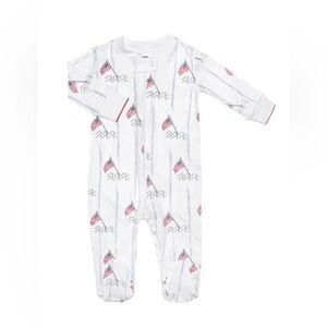 Sammy+Nat Baby Land & Sea Zipper Footie Size NB - Like New